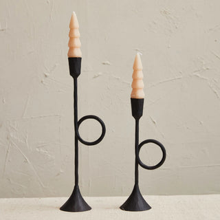 Cast Iron Horn Taper Holder With Handle (two sizes)