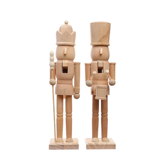 Tall Natural Wood Nutcracker (two styles)