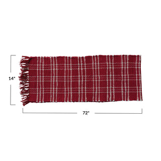 Red Plaid Table Runner