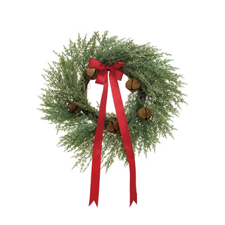 Vintage Christmas Red Ribbon Wreath