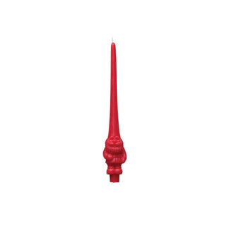 Unscented Gnome Shaped Taper Candles in Box, Red, Set of 2