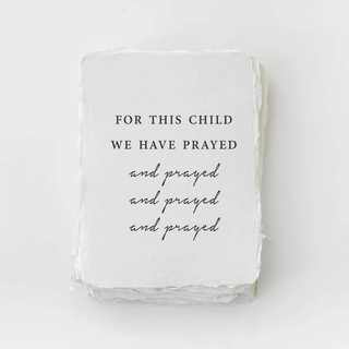 For This Child We Have Prayed Card + Envelope