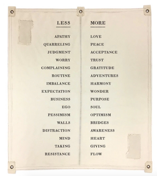 Less/More Oversized Poetry Tarp