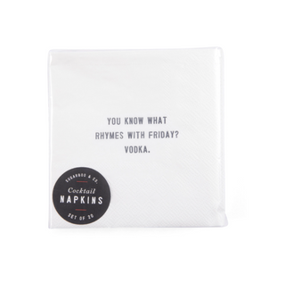 Quote Cocktail Napkins (choose from 18 quotes)