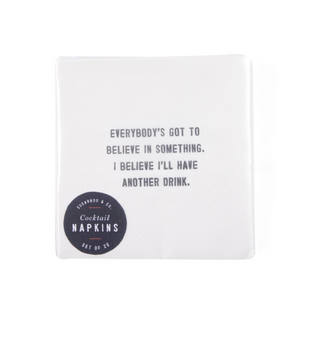 FINAL SALE Quote Cocktail Napkins (choose from 18 quotes)