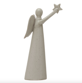 Stoneware Angel with Star