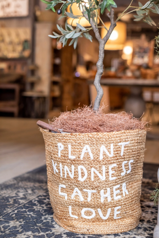Plant Kindness Gather Love Jute Planter - Final Sale