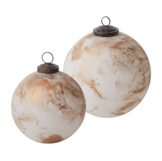 Marble Smoke Glass Ball Ornament (2 sizes)