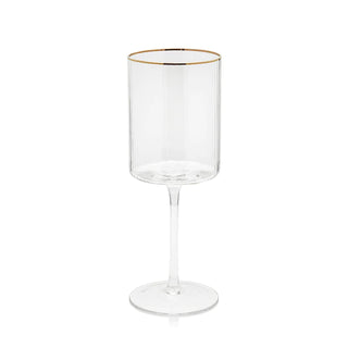 Leo Gold Rim Wine Glass