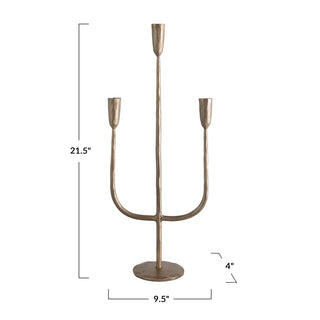 FINAL SALE Hand Forged Brass Candelabra